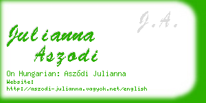 julianna aszodi business card