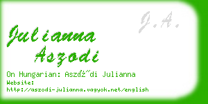 julianna aszodi business card
